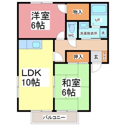 ウィンディア成和　Ａ棟の物件間取画像